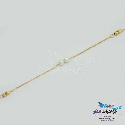 Gold binding - pearl design badge-MA0161